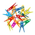 Pack of Clothes Peg. Vector.