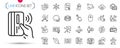 Pack of Cloud computing, Like and Cursor line icons. Pictogram icon. Vector Royalty Free Stock Photo