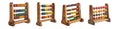 Pack of Colorful Children Abacus on Transparent Background Royalty Free Stock Photo