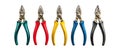Pack of Colorful Diagonal Cutting Pliers HighQuality Tools set against transparent background Royalty Free Stock Photo