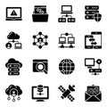 Pack of Communication Devices Icons Royalty Free Stock Photo