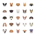 Breeds of Dogs Flat Icons