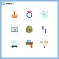 Set of 9 Modern UI Icons Symbols Signs for internet, internet, design, error, design