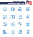 Pack of 16 creative USA Independence Day related Blues of usa; capitol; day; usa police; badge Royalty Free Stock Photo