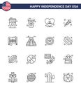 Pack of 16 creative USA Independence Day related Lines of saloon; bar; love; day; religion