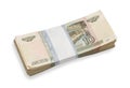 Pack of crumpled Russian money Royalty Free Stock Photo