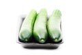 Pack of cucumbers isolated on white background Royalty Free Stock Photo