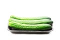 Pack of cucumbers isolated on white Royalty Free Stock Photo