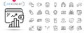 Pack of Cursor, Sales diagram and E-mail line icons. Pictogram icon. Vector