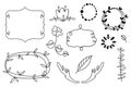 Pack of cute hand drawn autumnal illustrations. Royalty Free Stock Photo