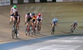 Sixday cycling series finals in palma velodrome wide Royalty Free Stock Photo