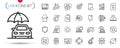 Pack of Dao, Search files and Kpi line icons. Pictogram icon. Vector