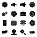 Pack of Data and Security Solid Icons Royalty Free Stock Photo