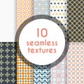 Pack of decorative vector patterns. Royalty Free Stock Photo