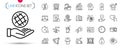 Pack of Delivery, Brain working and Time line icons. Pictogram icon. Vector