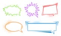 Pack of detailed empty comic speech bubbles