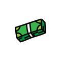 Pack of dollars doodle icon, vector illustration Royalty Free Stock Photo