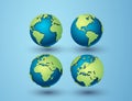 Pack of earth globes