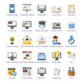 Pack Of Education Flat Icons