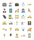 Taxi Services Flat Icons