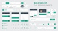 Pack of Flat design ui kit vector for webdesign