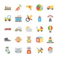 Children and Kids Flat Icons Royalty Free Stock Photo