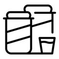 Pack food substitutes icon outline vector. Agave vegan