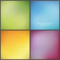 Pack of four colorfully mesh backgrounds with soft patterns.