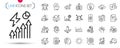 Pack of Freezing, Cloud computing and Growth chart line icons. Pictogram icon. Vector
