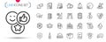 Pack of 5g wifi, Corrupted file and Fake information line icons. Pictogram icon. Vector