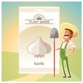 Pack of garlic seeds icon