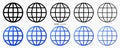 Pack globe icons Royalty Free Stock Photo