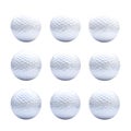 9 Pack Golf Balls White Practice Balls on transparent background Royalty Free Stock Photo
