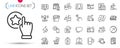 Pack of Gps, Cursor and Copywriting notebook line icons. Pictogram icon. Vector