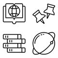 Pack of Knowledge Linear Icons