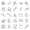 Pack Of Learning Doodle Icons