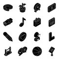 Pack of Learning Flat Isometric Icons Royalty Free Stock Photo