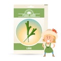 Pack of Leek seeds icon Royalty Free Stock Photo