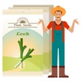Pack of Leek seeds icon Royalty Free Stock Photo