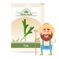 Pack of Leek seeds icon Royalty Free Stock Photo