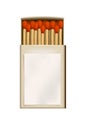 Pack matches on white Royalty Free Stock Photo