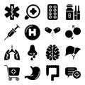 Pack of Medical Tools Solid Icons