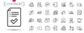Pack of Megaphone, Voicemail and 360 degrees line icons. Pictogram icon. Vector