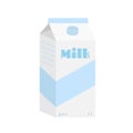 Pack of milk. Natural organic product in flat style. Royalty Free Stock Photo