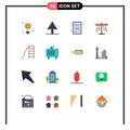 Pack of 16 Modern Flat Colors Signs and Symbols for Web Print Media such as kindergarten, baby, file, entertainment, play