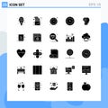 25 Creative Icons Modern Signs and Symbols of knowledge, head, optimization, arrow, education