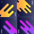 Pack of 4 Modish Style Abstractions in Color Vector Illustrations