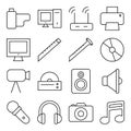 Pack of Music and Entertainment linear Icons