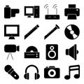 Pack of Music and Entertainment solid Icons