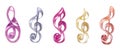Pack of Musical Note Icon Set Against Transparent Background for Music, Creative, or Design Projects Royalty Free Stock Photo
